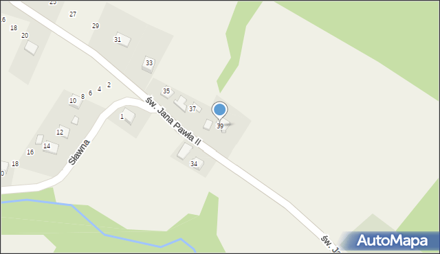 Żeleźnikowa Wielka, św. Jana Pawła II, 39, mapa Żeleźnikowa Wielka