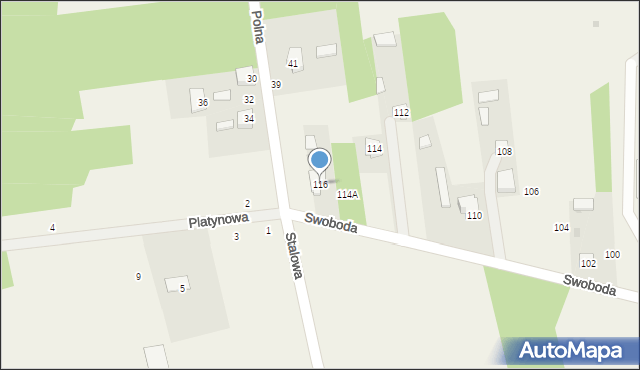 Żelków-Kolonia, Swoboda, 116, mapa Żelków-Kolonia