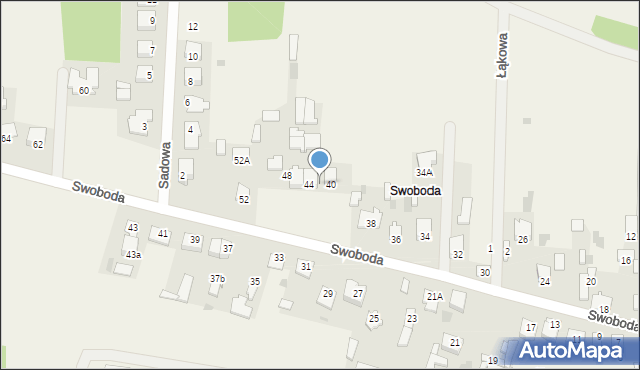 Żelków-Kolonia, Swoboda, 42, mapa Żelków-Kolonia