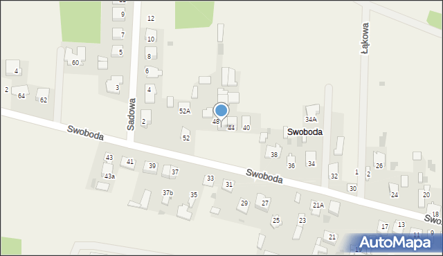 Żelków-Kolonia, Swoboda, 46, mapa Żelków-Kolonia