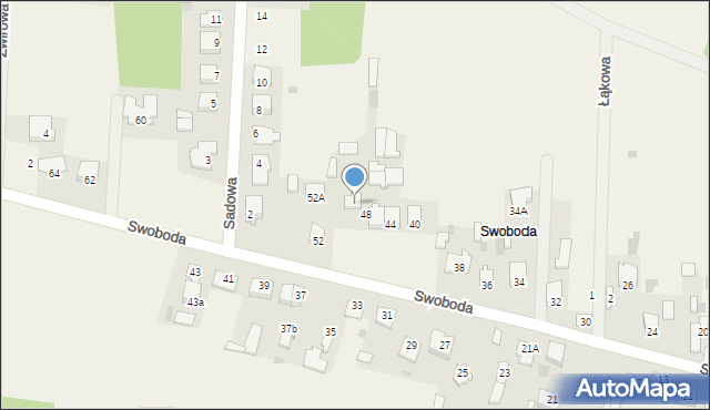 Żelków-Kolonia, Swoboda, 50, mapa Żelków-Kolonia
