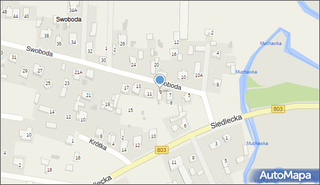 Żelków-Kolonia, Swoboda, 9, mapa Żelków-Kolonia