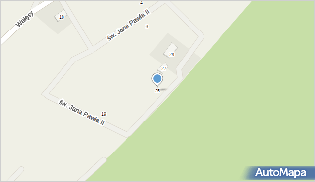 Zgorzałe, św. Jana Pawła II, 25, mapa Zgorzałe