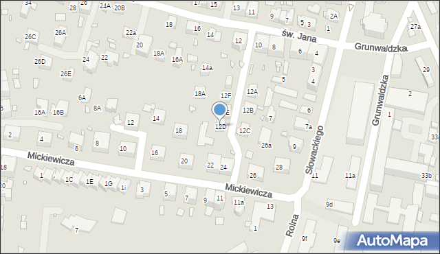 Zgorzelec, św. Jana, 12D, mapa Zgorzelec