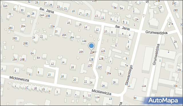Zgorzelec, św. Jana, 12F, mapa Zgorzelec