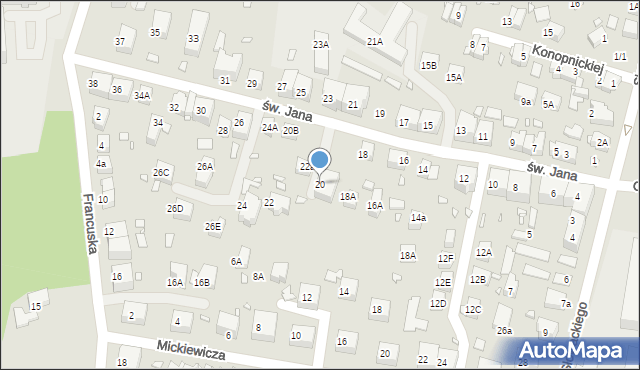 Zgorzelec, św. Jana, 20, mapa Zgorzelec