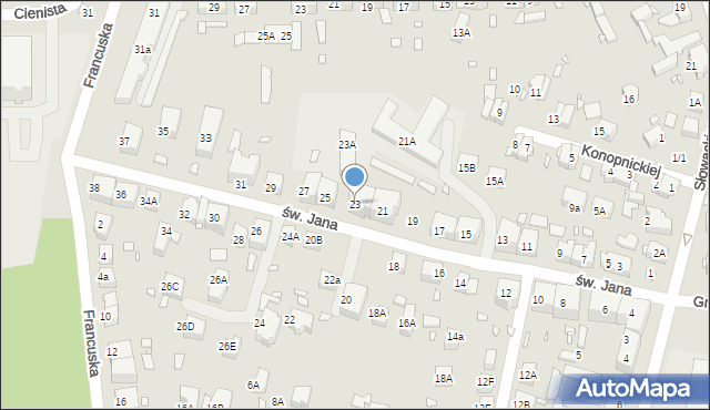 Zgorzelec, św. Jana, 23, mapa Zgorzelec