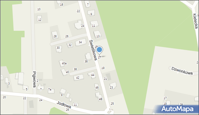 Zielonka, Świetlikowa, 17, mapa Zielonka