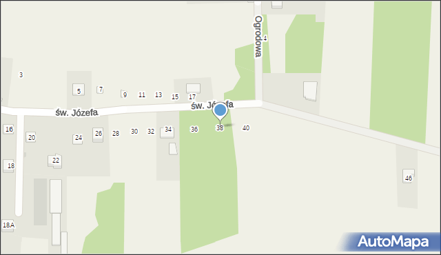 Złoty Potok, św. Józefa, 38, mapa Złoty Potok