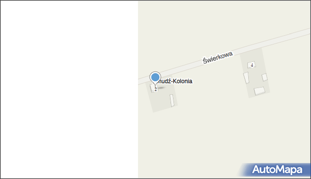 Żmudź, Świerkowa, 2, mapa Żmudź