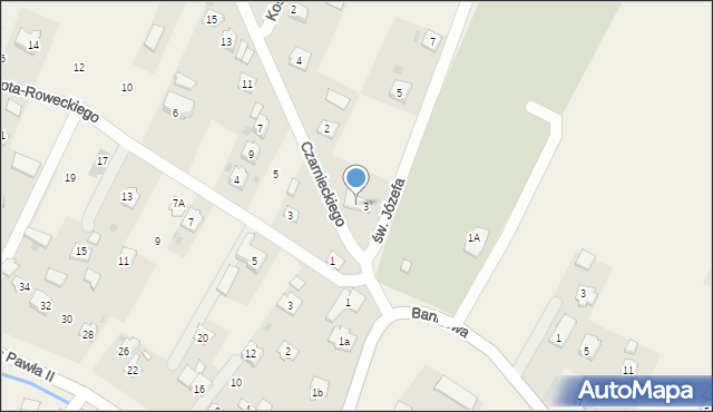 Żurawica, św. Józefa, 3a, mapa Żurawica