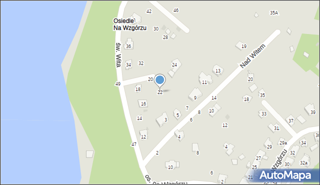 Żywiec, św. Wita, 22, mapa Żywiec