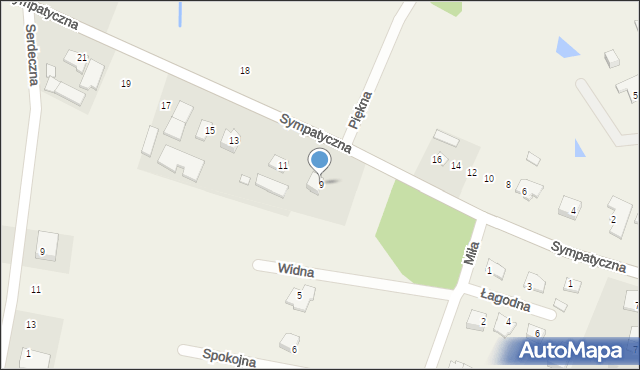 Antonowo, Sympatyczna, 9, mapa Antonowo