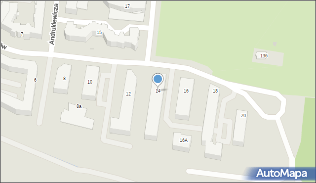 Białystok, Sybiraków, 14, mapa Białegostoku