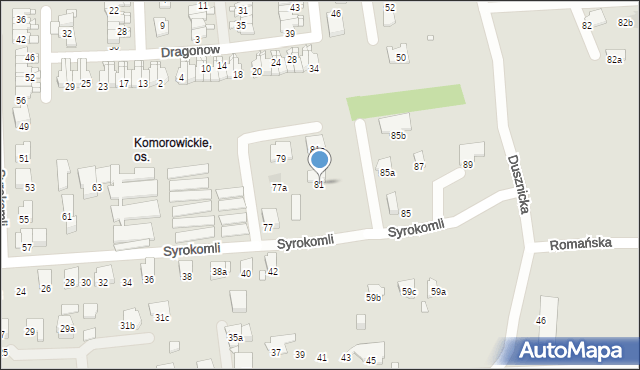 Bielsko-Biała, Syrokomli Władysława, 81, mapa Bielsko-Białej