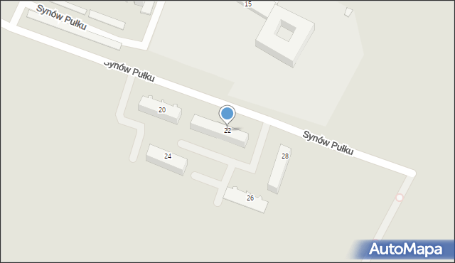 Chełm, Synów Pułku, 22, mapa Chełma