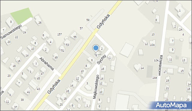 Chwaszczyno, Sychty Bernarda, ks. dr., 4, mapa Chwaszczyno