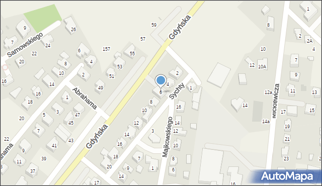 Chwaszczyno, Sychty Bernarda, ks. dr., 6, mapa Chwaszczyno