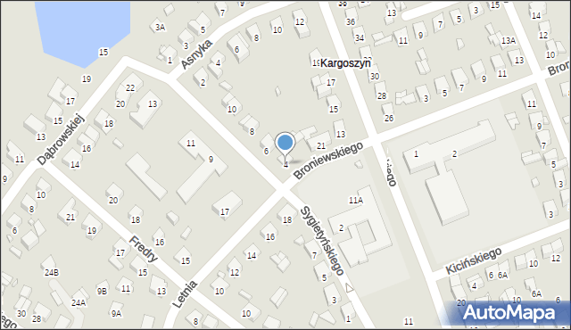 Ciechanów, Sygietyńskiego Tadeusza, 4, mapa Ciechanów