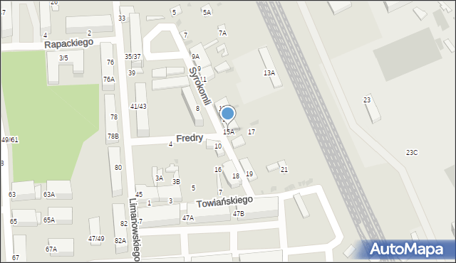 Częstochowa, Syrokomli Władysława, 15A, mapa Częstochowy