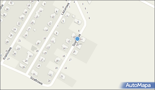 Dąbrowa, Sympatyczna, 13, mapa Dąbrowa