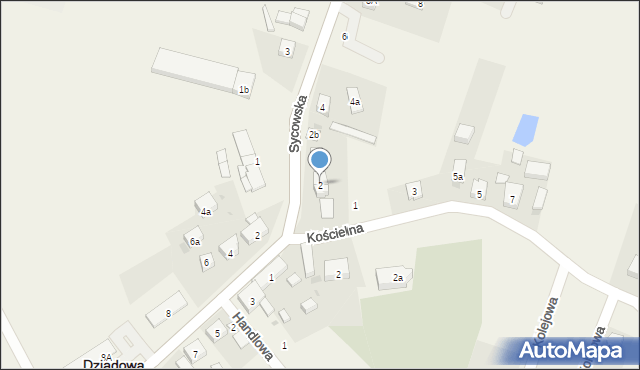 Dziadowa Kłoda, Sycowska, 2, mapa Dziadowa Kłoda