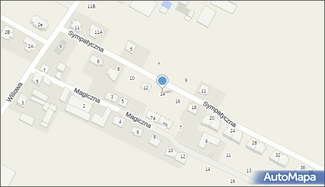 Falenty Nowe, Sympatyczna, 14, mapa Falenty Nowe