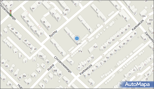 Gdańsk, Sychty Bernarda, ks. dr., 9, mapa Gdańska