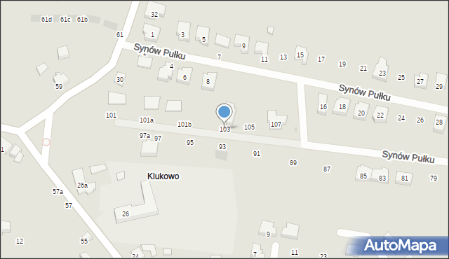 Gdańsk, Synów Pułku, 103, mapa Gdańska