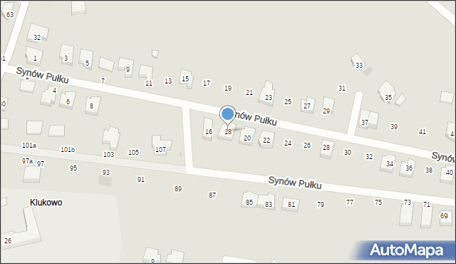 Gdańsk, Synów Pułku, 18, mapa Gdańska