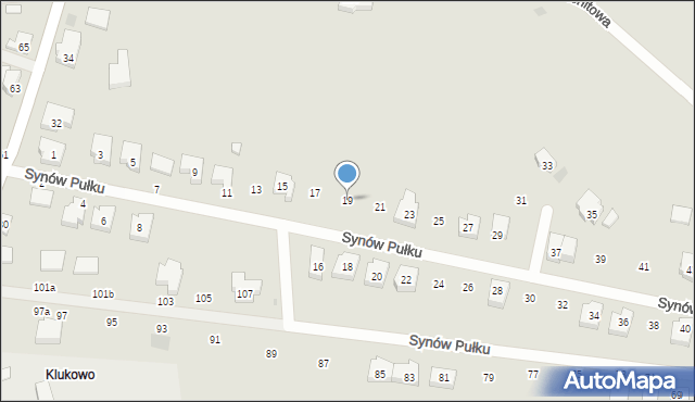 Gdańsk, Synów Pułku, 19, mapa Gdańska