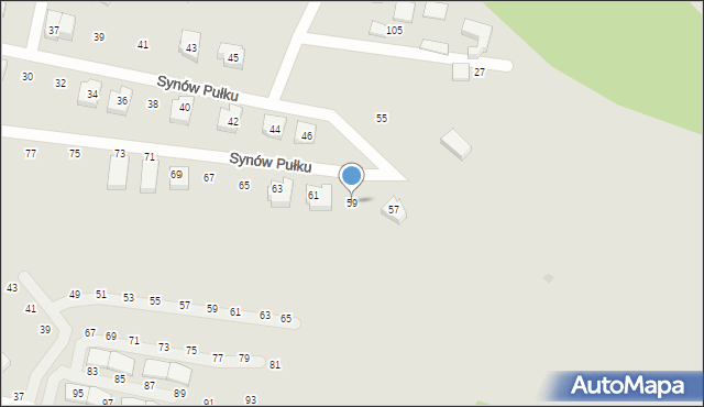 Gdańsk, Synów Pułku, 59, mapa Gdańska