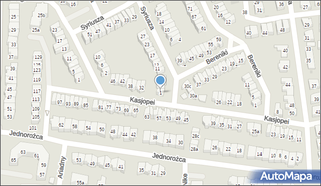 Gdańsk, Syriusza, 1, mapa Gdańska