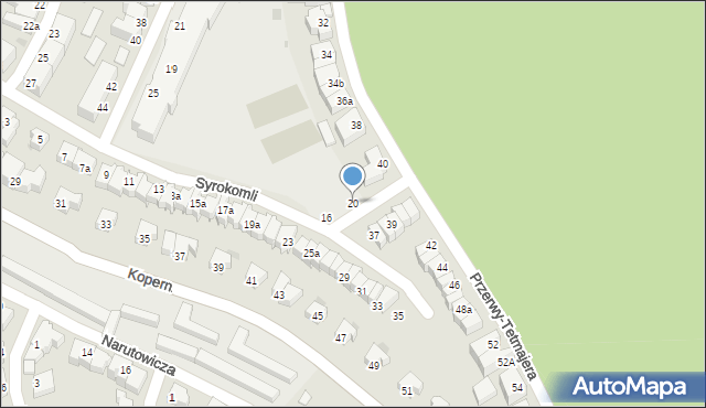 Gdynia, Syrokomli Władysława, 20, mapa Gdyni