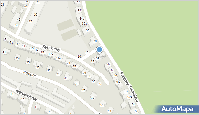 Gdynia, Syrokomli Władysława, 39A, mapa Gdyni