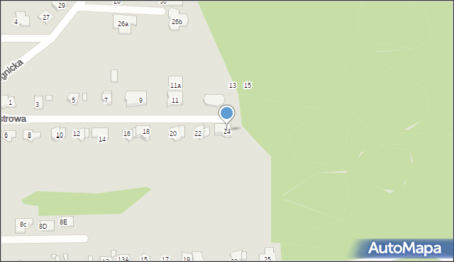 Gliwice, Sylwestrowa, 24, mapa Gliwic