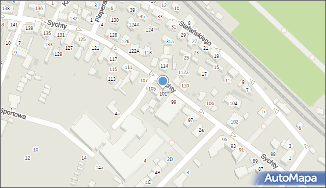 Jastarnia, Sychty Bernarda, ks. dr., 101, mapa Jastarnia