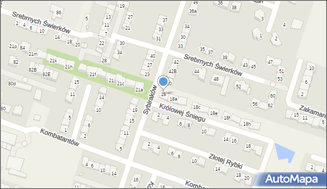 Julianów, Sybiraków, 18, mapa Julianów