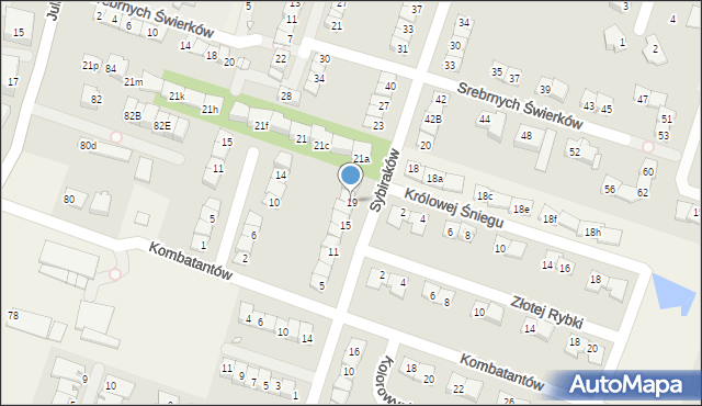 Julianów, Sybiraków, 19, mapa Julianów