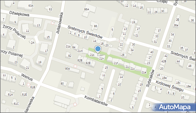 Julianów, Sybiraków, 21j, mapa Julianów