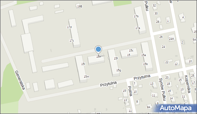 Kędzierzyn-Koźle, Synów Pułku, 15h, mapa Kędzierzyna-Koźle