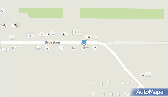 Kielce, Sybiraków, 18, mapa Kielc