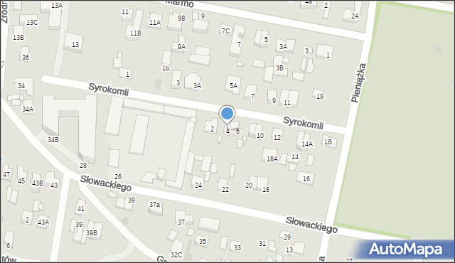 Kobyłka, Syrokomli Władysława, 4, mapa Kobyłka