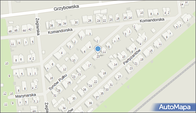 Kołobrzeg, Synów Pułku, 13, mapa Kołobrzegu