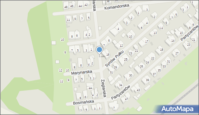 Kołobrzeg, Synów Pułku, 18a, mapa Kołobrzegu