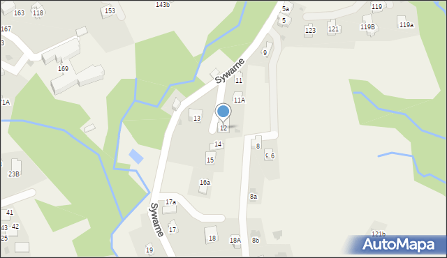 Kościelisko, Sywarne, 12, mapa Kościelisko