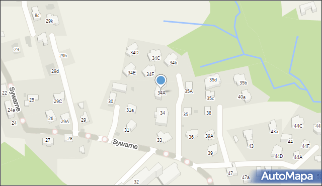 Kościelisko, Sywarne, 34A, mapa Kościelisko