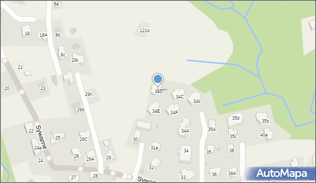 Kościelisko, Sywarne, 34D, mapa Kościelisko