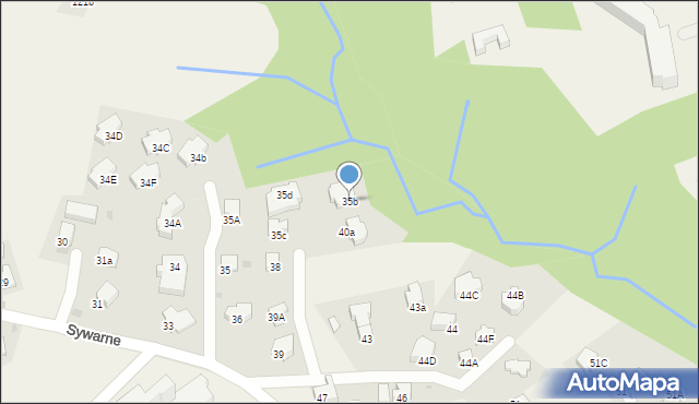 Kościelisko, Sywarne, 35b, mapa Kościelisko