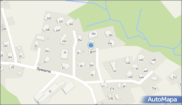 Kościelisko, Sywarne, 38, mapa Kościelisko